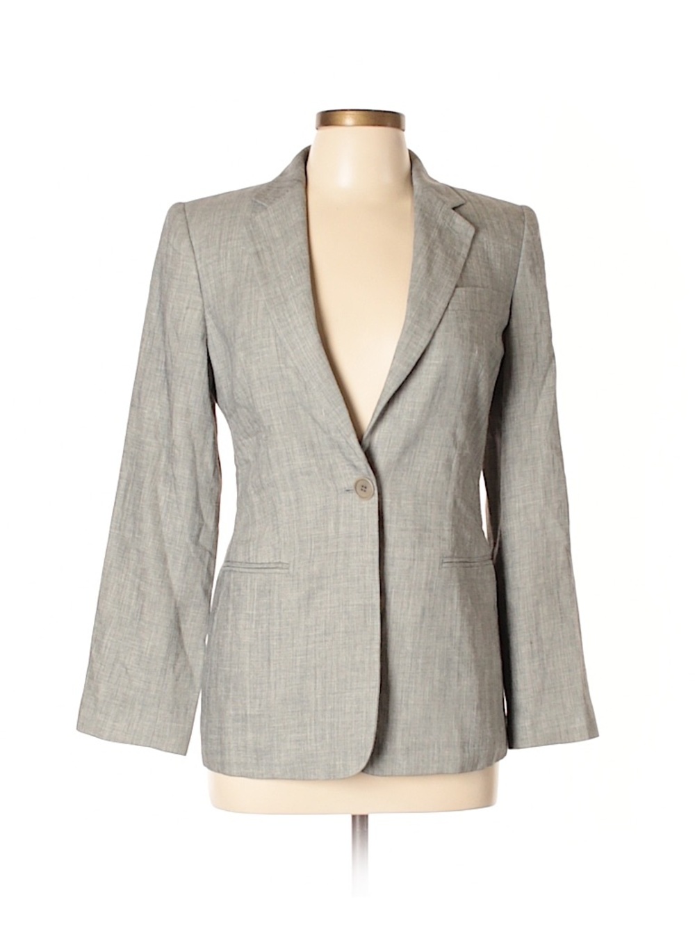 Giorgio Armani Classico Grey Single-Button Blazer